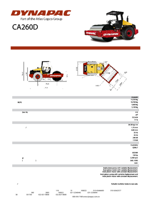 одновальцові дорожні катки Dynapac CA 260 D