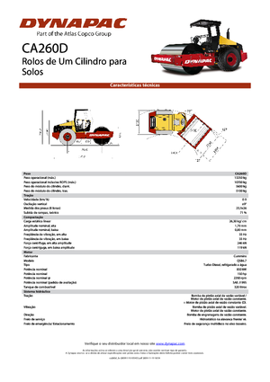 одновальцові дорожні катки Dynapac CA 260 D