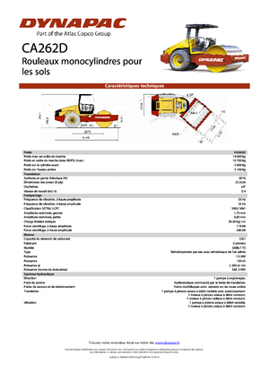 одновальцові дорожні катки Dynapac CA 262 D