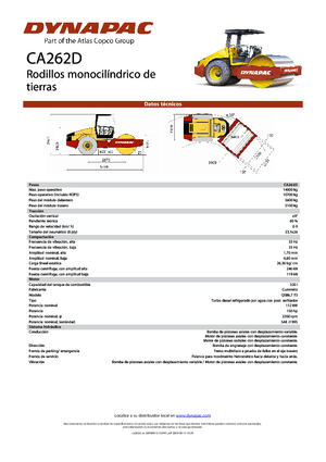 одновальцові дорожні катки Dynapac CA 262 D