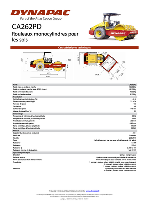 одновальцові дорожні катки Dynapac CA 262 PD