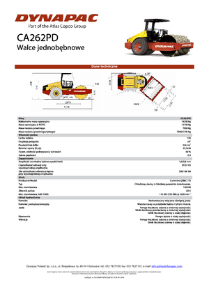 одновальцові дорожні катки Dynapac CA 262 PD
