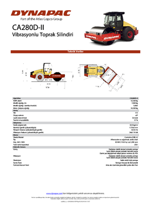 одновальцові дорожні катки Dynapac CA 280 D-II