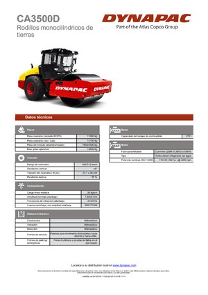 одновальцові дорожні катки Dynapac CA 3500 D