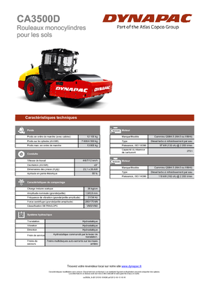 одновальцові дорожні катки Dynapac CA 3500 D