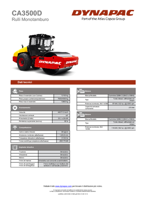одновальцові дорожні катки Dynapac CA 3500 D