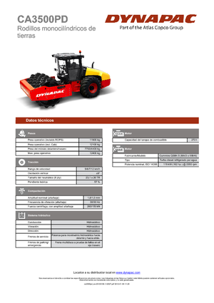 одновальцові дорожні катки Dynapac CA 3500 PD