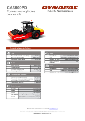 одновальцові дорожні катки Dynapac CA 3500 PD