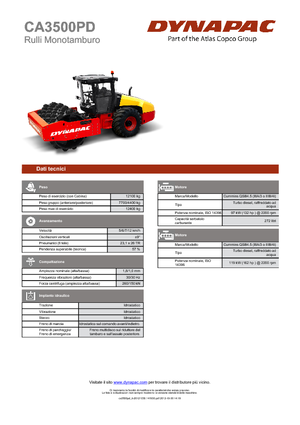 одновальцові дорожні катки Dynapac CA 3500 PD