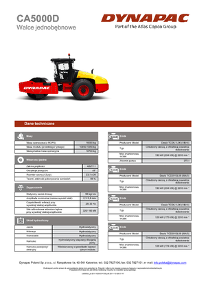 одновальцові дорожні катки Dynapac CA 5000 D
