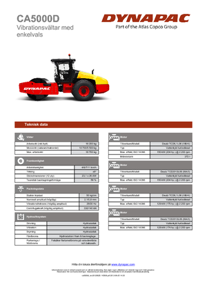 одновальцові дорожні катки Dynapac CA 5000 D