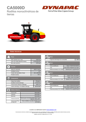 одновальцові дорожні катки Dynapac CA 5000 D