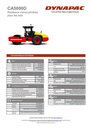одновальцові дорожні катки Dynapac CA 5000 D