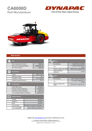 одновальцові дорожні катки Dynapac CA 6000 D