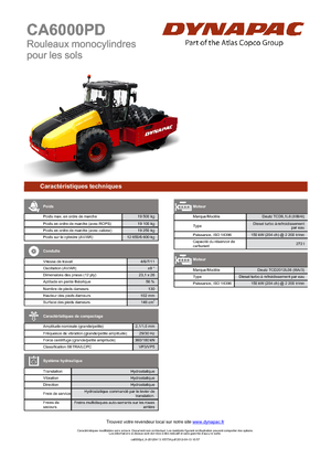 одновальцові дорожні катки Dynapac CA 6000 PD