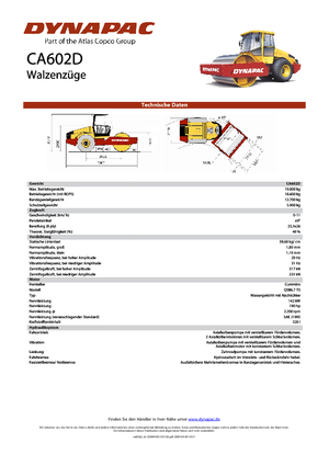 одновальцові дорожні катки Dynapac CA 602 D