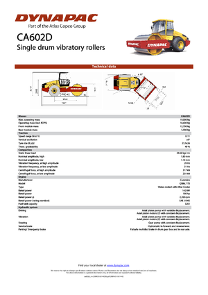 одновальцові дорожні катки Dynapac CA 602 D