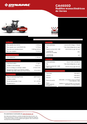 одновальцові дорожні катки Dynapac CA4600D