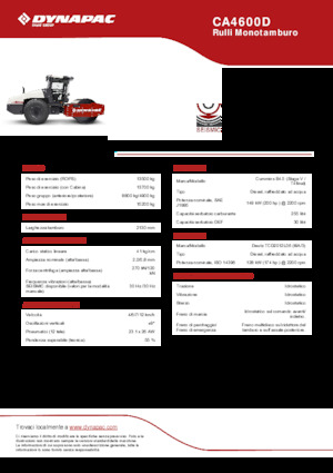 одновальцові дорожні катки Dynapac CA4600D