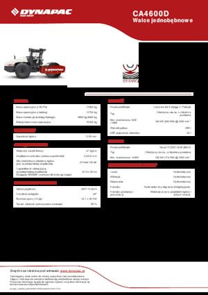одновальцові дорожні катки Dynapac CA4600D