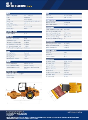 одновальцові дорожні катки Liugong 6114 