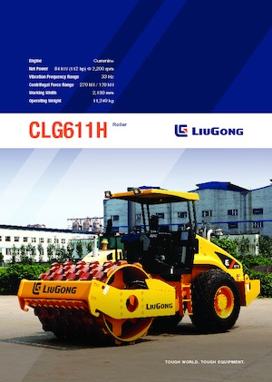 одновальцові дорожні катки Liugong CLG611H