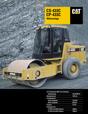одновальцові дорожні катки Caterpillar CS 433 C