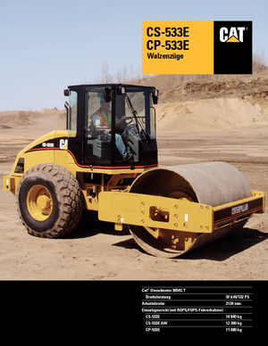 одновальцові дорожні катки Caterpillar CP 533 E