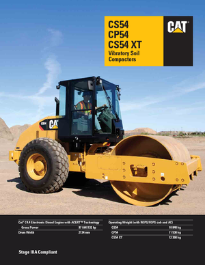 одновальцові дорожні катки Caterpillar CS54