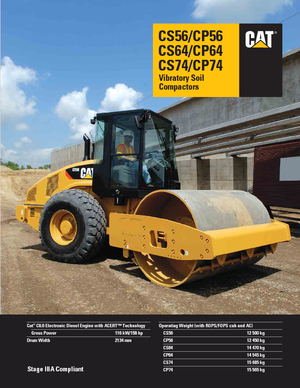 одновальцові дорожні катки Caterpillar CS64