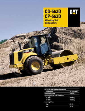 одновальцові дорожні катки Caterpillar CS 563 D