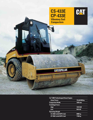 одновальцові дорожні катки Caterpillar CS433E