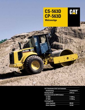 одновальцові дорожні катки Caterpillar CS 563 D