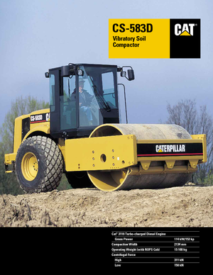 одновальцові дорожні катки Caterpillar CS 583 D