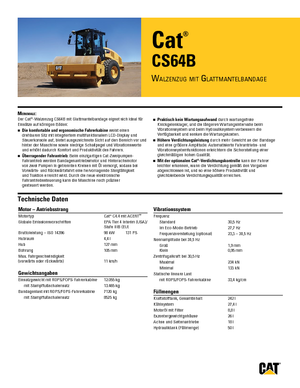 одновальцові дорожні катки Caterpillar CS64B
