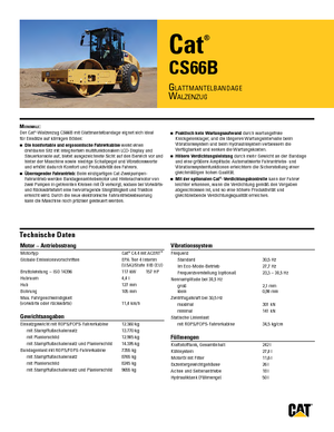 одновальцові дорожні катки Caterpillar CS66B