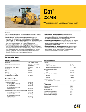 одновальцові дорожні катки Caterpillar CS74B