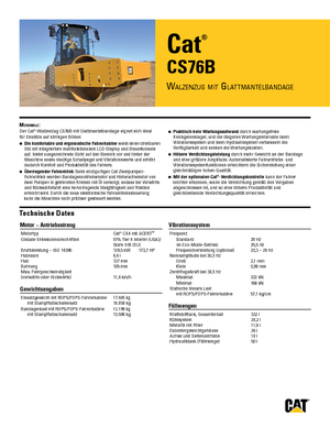 одновальцові дорожні катки Caterpillar CS76B
