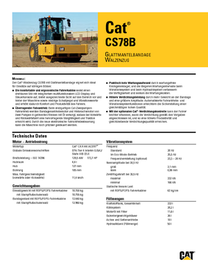 одновальцові дорожні катки Caterpillar CS78B