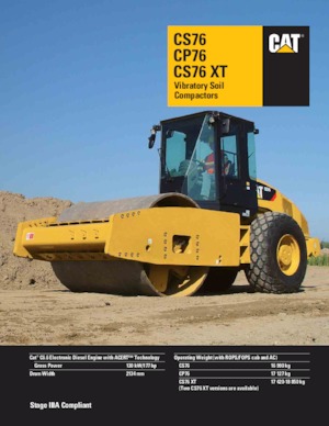 одновальцові дорожні катки Caterpillar CS76XT