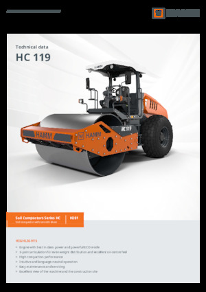 одновальцові дорожні катки Hamm HC 119