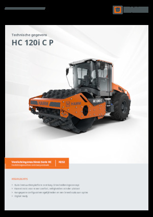 одновальцові дорожні катки Hamm HC 120i C P