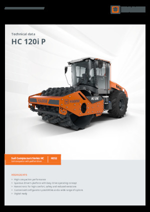 одновальцові дорожні катки Hamm HC 120i P