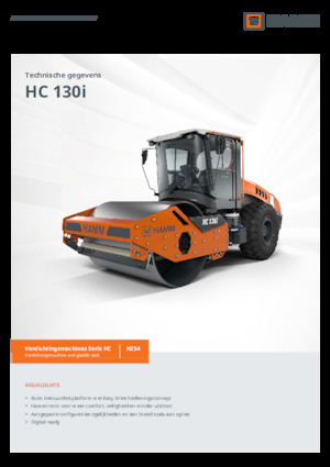 одновальцові дорожні катки Hamm HC 130i
