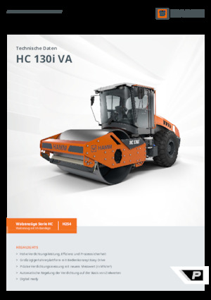 одновальцові дорожні катки Hamm HC 130i VA