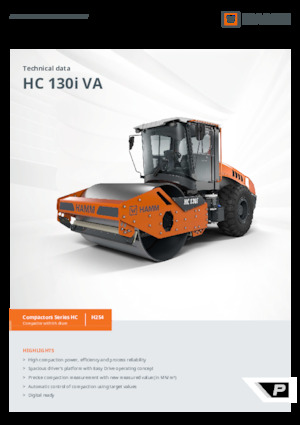 одновальцові дорожні катки Hamm HC 130i VA