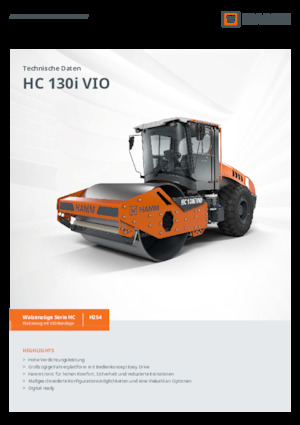 одновальцові дорожні катки Hamm HC 130i VIO