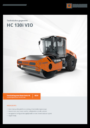 одновальцові дорожні катки Hamm HC 130i VIO