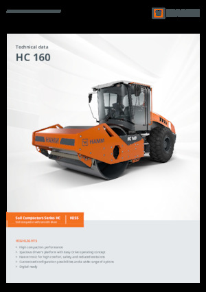 одновальцові дорожні катки Hamm HC 160