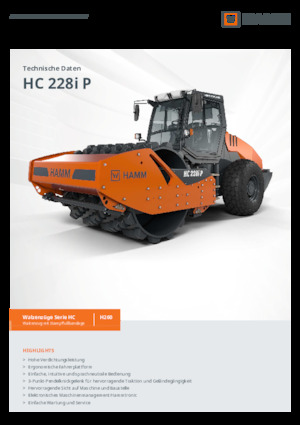 одновальцові дорожні катки Hamm HC 228i P